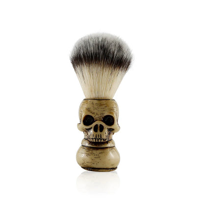 Brosse à barbe en poils de sanglier en forme de crâne