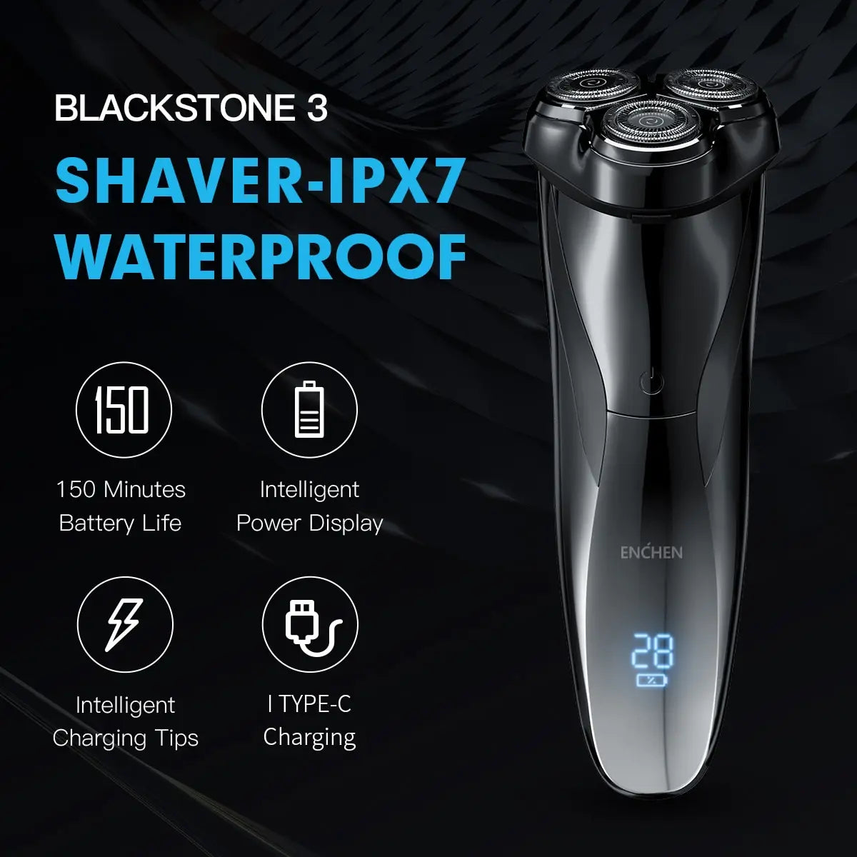 3D Blackstone 3 IPX7 Waterproof Electric Shaver