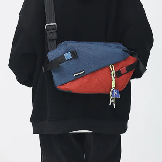 Sac à dos et à poitrine à panneaux en nylon