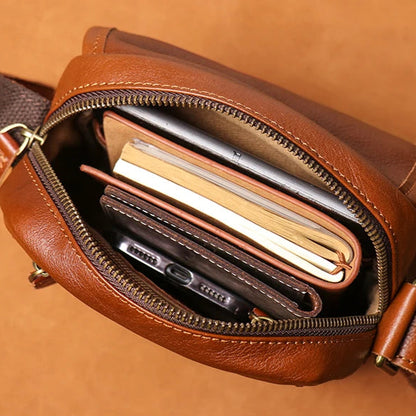 Petit sac à bandoulière en cuir véritable GURO