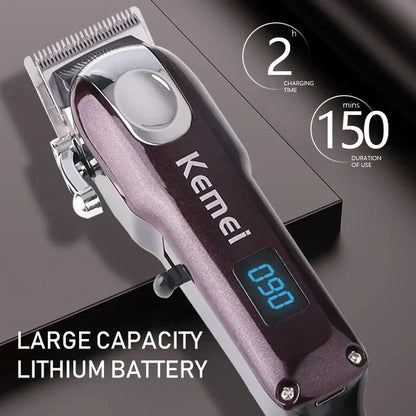 Mini tondeuse à barbe réglable Kemei
