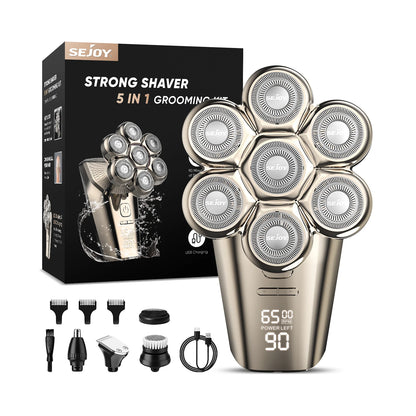 LED Waterproof Head Shaver & Grooming Kit