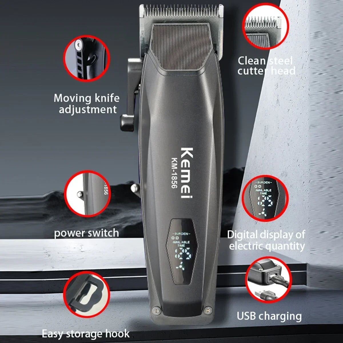 Kemei KM-1856 Pro Hair Clipper